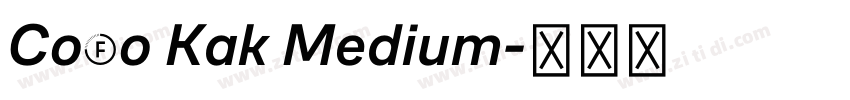 CoFo Kak Medium字体转换